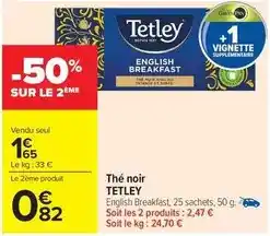 Carrefour Tetley - the noir offre