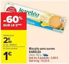 Carrefour Itron - biscuits sans sucres offre