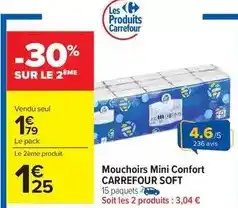 Carrefour Carrefour - mouchoirs mini confort soft offre
