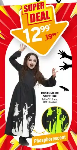 Trafic Costume de sorciere offre