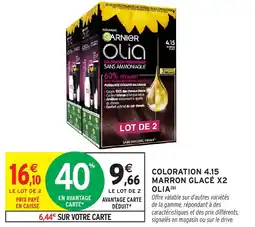 Intermarché Coloration 415 marron glace x2 olia offre