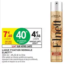 Intermarché Laque fixation normale elnett offre