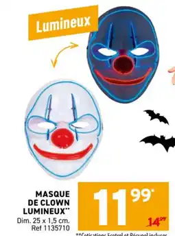 Trafic Masque de clown lumineux offre