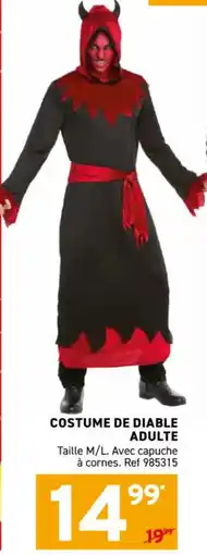 Trafic Costume de diable adulte offre