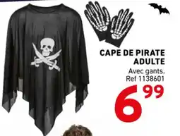 Trafic Cape de pirate adulte offre