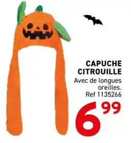 Trafic Capuche citrouille offre