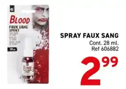 Trafic Spray faux sang offre