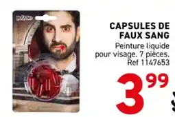 Trafic Capsules de faux sang offre
