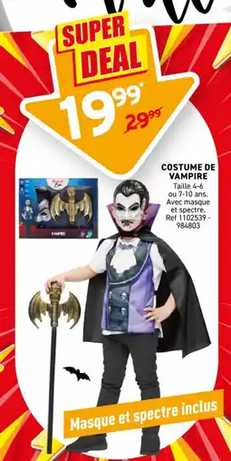 Trafic Costume de vampire offre