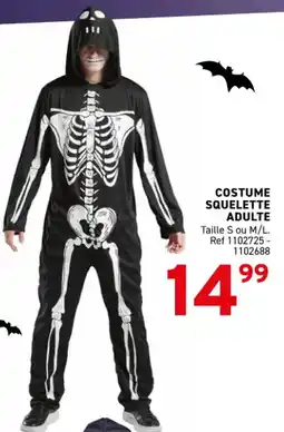Trafic Costume squelette adulte offre