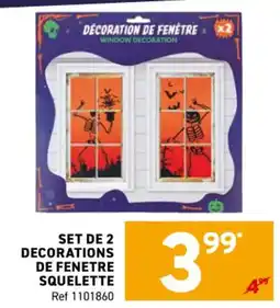 Trafic Set de 2 decorations de fenetre squelette offre