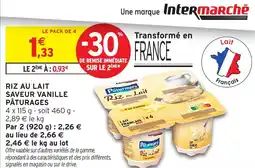 Intermarché Riz au lait saveur vanille pâturages offre