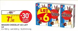 Intermarché Mikado chocolat au lait lu offre