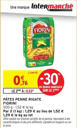 Intermarché Pâtes penne rigate fiorini offre