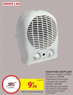 Intermarché Chauffage soufflant offre