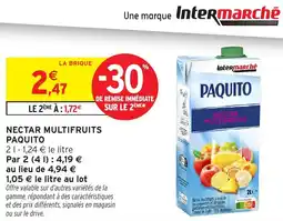 Intermarché Nectar multifruits paquito offre