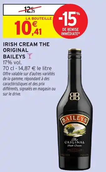 Intermarché Irish cream the original baileys offre