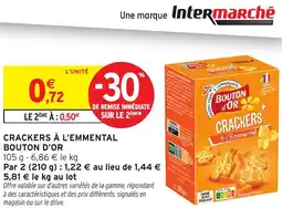 Intermarché Crackers à l'emmental bouton d'or offre