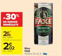 Carrefour Market Bière FAXE offre