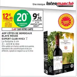 Intermarché Aop côtes de bordeaux blaye rouge expert club hve3 offre