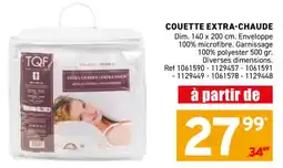 Trafic Couette extra-chaude offre