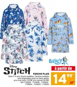 Trafic Poncho plaid offre