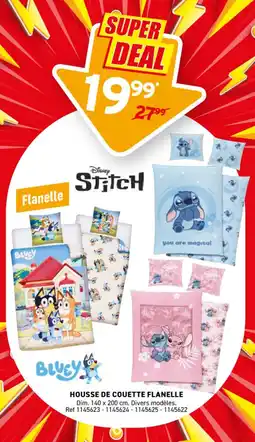 Trafic Housse de couette flanelle offre