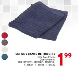 Trafic Set de 2 gants de toilette offre