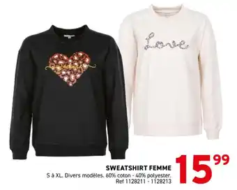 Trafic Sweatshirt femme offre