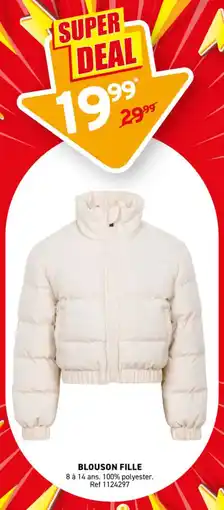 Trafic Blouson fille offre
