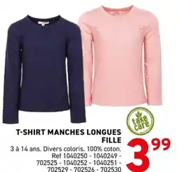 Trafic T-shirt manches longues fille offre