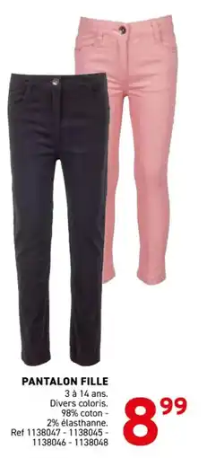 Trafic Pantalon fille offre