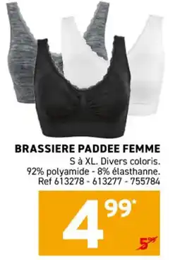 Trafic Brassiere paddee femme offre
