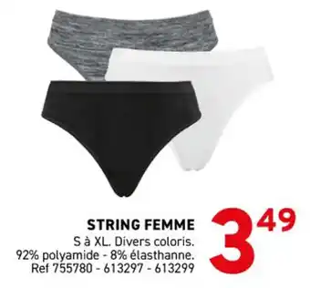 Trafic String femme offre