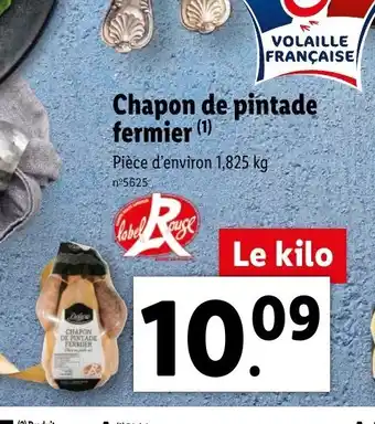 Lidl Chapon De Pintade Fermier offre