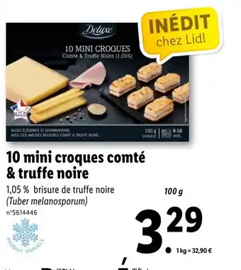 Lidl 10 mini Croques Comtè & Truffe Noire offre
