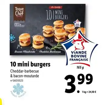 Lidl 10 Mini Burgers offre