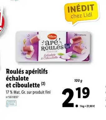 Roulès Apèritifs èchalote Et Ciboulette