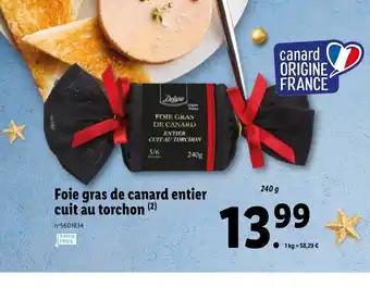 Lidl Foie Gras De Canard Entier Cuit Au Torchon offre