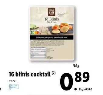 Lidl 165 Blinis Cocktail offre