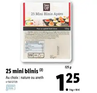 Lidl 25 Mini Blinis offre