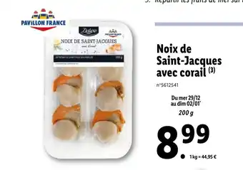 Lidl Noix De Saint-Jacques Avec Corail offre