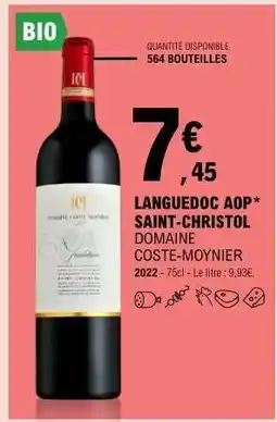 E.Leclerc LANGUEDOC AOP SAINT-CHRISTOL offre