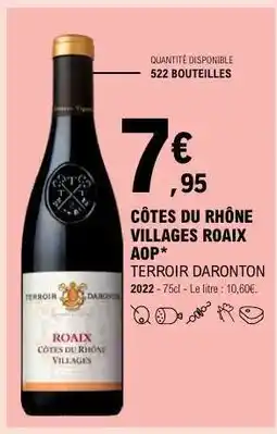 E.Leclerc CÔTES DU RHÔNE VILLAGES ROAIX AOP offre