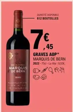 E.Leclerc GRAVES AOP MARQUIS DE BERN offre