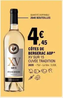 E.Leclerc Côtes De Bergerac Aop offre