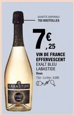 E.Leclerc VIN DE FRANCE EFFERVESCENT EXALT BLEU LABASTIDE offre