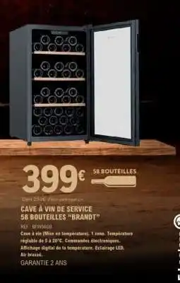 E.Leclerc CAVE À VIN DE SERVICE 58 BOUTEILLES 'BRANDT' offre