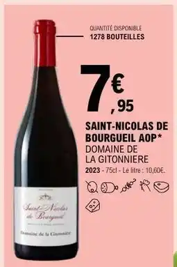 E.Leclerc Saint Nicolas De Bourgueil Aop offre
