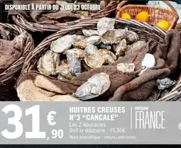 E.Leclerc HUITRES CREUSES N°3 “CANCALE” offre